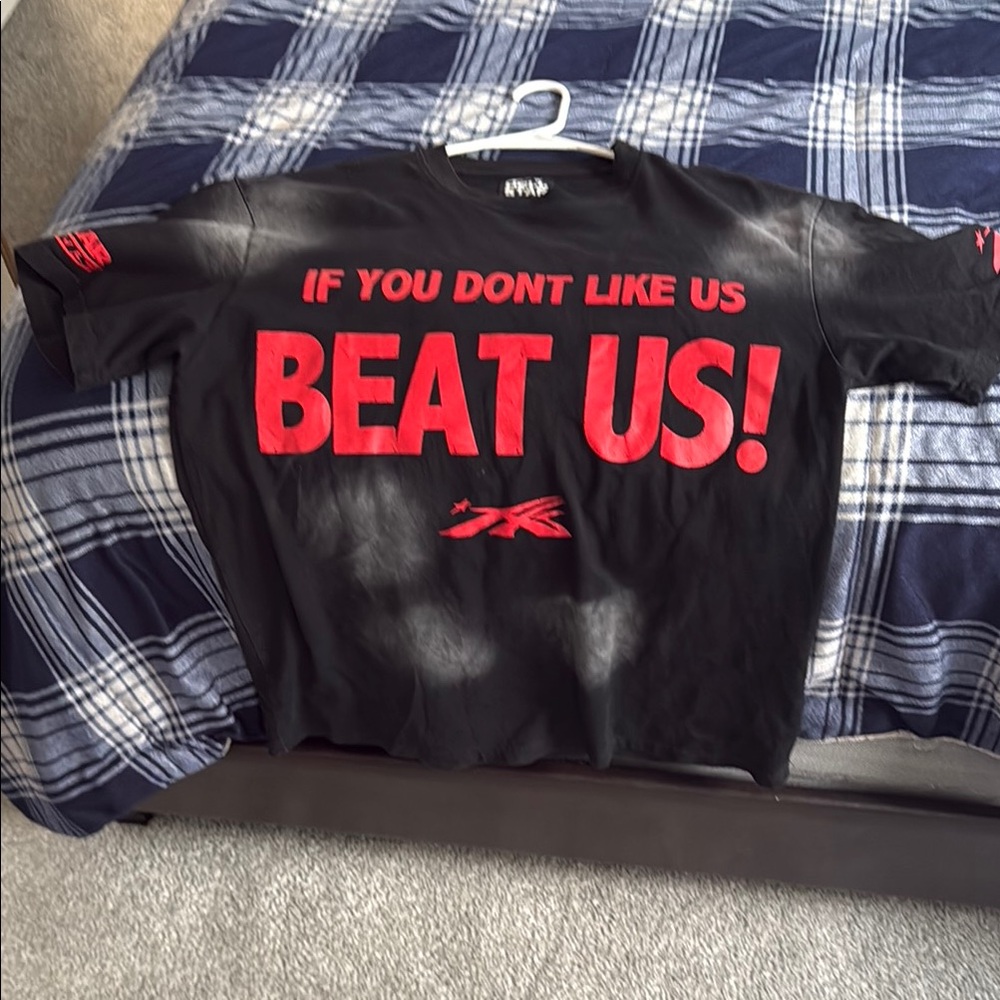 Black and Red Short Sleeve Tees with Bold Graphics